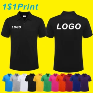 Customized Logo Breathable Polo Shirt Casual Company Group Clothing Lapel Short Sleeve Work Clothes Print Embroidery Tops
