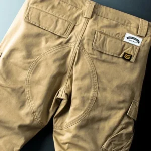 Male Trousers Stretch Loose Khaki Korean Men's Cargo Pants Big Size Aesthetic Harajuku High Quality With Stylish Long