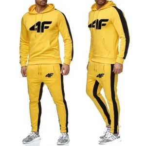 Men Two Piece Outdoors Men's Tracksuit Set Hot Sale Sportswear Sweatpants Hoodie Fashion Comfortable Casual Jogging Single Pants