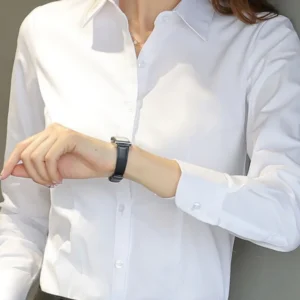 Fashion Women Shirt White Shirt Female Long-sleeve Professional Shirt Formal Dress Large Size Work Clothes OL Button Womens Tops