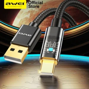 Awei CL-139 100W Super Fast Charging USB Micro Cable Android Micro  For Micro USB Fast Charging Cable Nylon Braided Cable