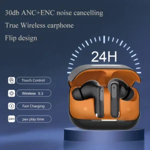Wireless Bluetooth 5.3 Headset With ANC Active Noise Cancellation Sports Headset Built-In Microphone Earbuds For Android/IOS