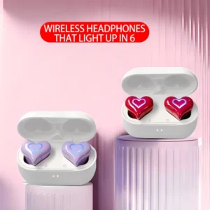 New Beautiful Wireless Bluetooth Headphones Long Life Sports Earbuds With Flashing Cute Music Headphones Beauty Girl'S Favourite