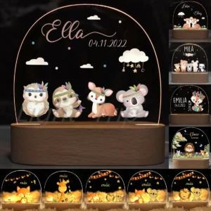 Romantic Love 3D Acrylic Led Lamp for Home Children's Night Light Table Lamp Christmas Party Decor Valentine's Day Bedside Lamp