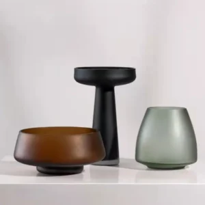 Home Decor Frosted Glass Vase Creative Ornaments Living Room Decoration Hydroponic Vase Nordic Dried Flower Vase