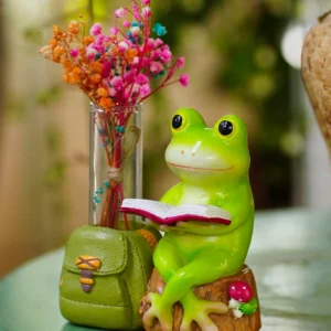 Creative F Book Reading Glass Vase Simulation Dry Flower Holder Cute Living Room Table Test Tube Flower Pot Decoration