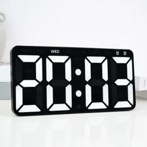 Minimalist LED Digital Wall Clock with Remote Control Adjustable Brightness Countdown Timer Modern Home Office Alarm Clock