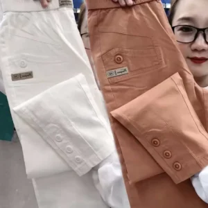 Women Cotton Linen Harun Pants Summer Loose New 2023 Ladies High Waist Versatile Thin Slim Casual Pants Female Nine-Point Pants