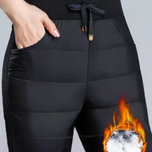 Mom's Winter Vintage Warm Thicken Pants Down Cotton High Waist Pencil Trousers Thick Snow Wear Skinny  Oversized 4xl Pantalones