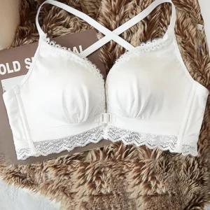 Glamour Front Closure Padded Bras Small Busts Push Up No Underwire Designed with Extra Padding for Confident and Alluring Look