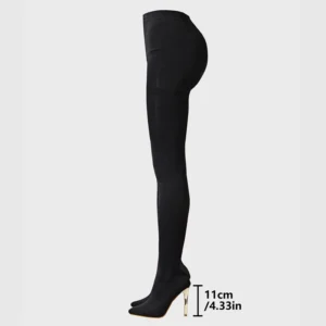 Aneikeh Sexy Stretch Fabric Over The Knee Boots Women Fashion Pantyhos street Thigh High Shoes Party Nightclub Stripper Heels