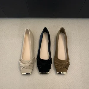 Designer Spring Square Toe Women's Mary Jane Shoes Comfort Shallow Slip On Shoes Outdoor Party Dress Female Shoes