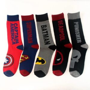 DC Comics Cotton Crew Socks for Men – Breathable Casual Superhero Socks