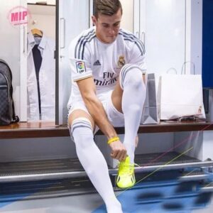 Men’s Compression Knee-Length Socks – Reinforced Striped Velvet Terry Stockings