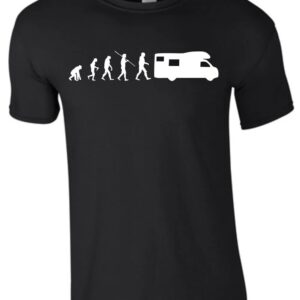 Hot Sell Fashion Caravan Camper Evolution T-Shirt | Wohnmobil Holiday Travel Graphic Short Sleeve Tee