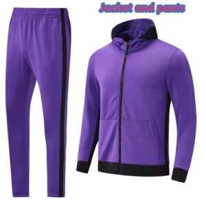 Men & Youth Running Tracksuit Set – Hooded Zip Jacket and Training Pants