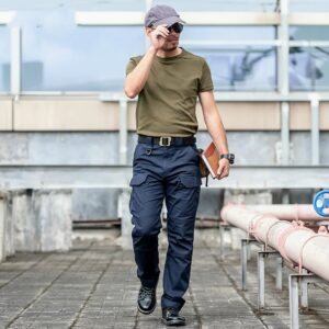 Men Tactical Cargo Pants Military SWAT Multi Pocket Elastic Jogger Trousers