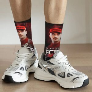 Formula One Leclerc Racing Socks – 3D Printed Racer Crew Socks for Men & Women