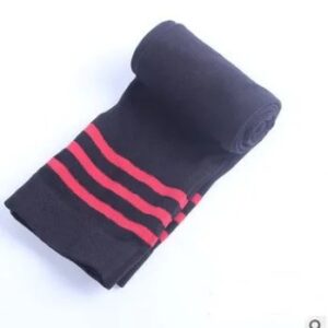 Men’s Compression Knee-Length Socks – Reinforced Striped Velvet Terry Stockings